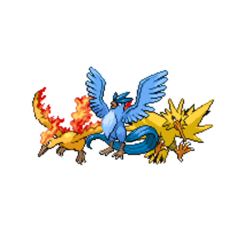 Zapdos, Moltres e Articuno